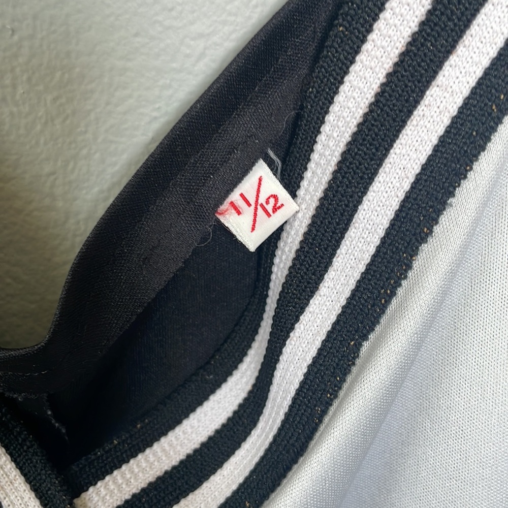 Vintage black and white size 11/12 striped dress with belt retro 80’s disco mod - Picture 4 of 9